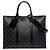 Louis Vuitton Black Monogram Eclipse Sac Plat Horizontal Zipper Preto