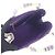 Borsa Tote Prada Small in tela Canapa a righe viola con logo Porpora - vista 4