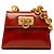 Salvatore Ferragamo Borsa a catena Mini Patent Gancini Lock Ferragamo Marrone