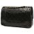 Chanel Black Medium Classic Lambskin Double Flap Noir - vue 2