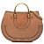 Borsa Satchel Pixie Signature Chloé in vitello e camoscio marrone Mini