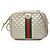 Gucci Silver Mini Quilted Metallic Calfskin Web Trapuntata Crossbody Argento