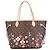 Louis Vuitton Brown Takashi Murakami Monogram Superflat Floral Neverfull MM Braun
