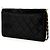 Wallet On Chain Cartera Chanel Black CC Quilted Velvet con cadena desmontable Negro - vista 2