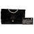 Wallet On Chain Cartera Chanel Black CC Quilted Velvet con cadena desmontable Negro - vista 7