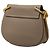 Chloé Mini Borsa a Tracolla Drew in Pelle di Agnello Martellata Marrone Taupe - vista 2
