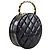 Chanel CC runde Vanity Bag aus schwarzem Lackleder gesteppt - Ansicht 2