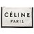 Céline Clutch Celine in tela bianca con logo Bianco Bianco sporco