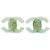 Chanel Green CC Resin Clip-On Ohrringe Grün