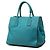 Sac cabas convertible ouvert Prada Blue Vitello Daino Bleu Turquoise - vue 2
