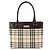 Burberry Nova Check Handtasche Beige Dunkelbraun