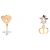 Pendientes Christian Dior CD Logo Plata Blanco Dorado