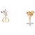 Pendientes Christian Dior CD Logo Plata Blanco Dorado - vista 2