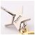 Pendientes Christian Dior CD Logo Plata Blanco Dorado - vista 3