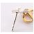 Pendientes Christian Dior CD Logo Plata Blanco Dorado - vista 5