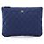 Borsa a mano clutch Chanel Matelassé Second Bag Blu