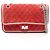Borsa a tracolla Chanel 2.55 Matelassé Mademoiselle con catena Argento Rosso