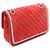 Borsa a tracolla Chanel 2.55 Matelassé Mademoiselle con catena Argento Rosso - vista 2