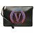 Versace Clutch aus schwarzem Leder