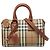 Borsa Mini Bowling Burberry Nova Check Marrone