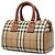 Borsa Mini Bowling Burberry Nova Check Marrone - vista 2