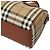 Borsa Mini Bowling Burberry Nova Check Marrone - vista 4