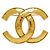 Spilla vintage Chanel Coco Mark placcata in oro D'oro