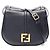 Fendi Camon mittlere Schultertasche Schwarz
