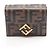 Portafoglio tri-fold FF Diamond Fendi Marrone Nero