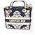 Christian Dior Dior LADY D-LITE Cornelie 2-Way Handtasche Medium Weiß Marineblau - Ansicht 7