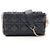 Borsa a tracolla Christian Dior Cannage Nero