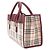 Borsa Burberry Nova Check Beige Bordò - vista 4