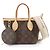 Saco Louis Vuitton Neverfull BB Monogram Marrom Bege Monograma