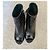 Botines Chanel de cuero acolchado peep-toe Negro - vista 2