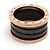ANELLO BULGARI B ZERO 1 345853 ORO ROSA 18K 9.6GR & CERAMICA NERA T52 Nero - vista 2