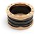 ANELLO BULGARI B ZERO 1 345853 ORO ROSA 18K 9.6GR & CERAMICA NERA T52 Nero - vista 3