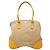 Borsa Tote Prada con placca logo triangolare Marrone Beige