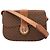 Gucci Vintage Schultertasche aus Stoff Micro GG Braun