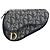 Christian Dior Saddle Zip Diorissimo Canvas Blu navy