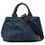 Bolsa Prada Canapa em denim azul