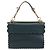 FENDI Canay Chain Shoulder Bag Leather 2way Green Gold Tone 8BT283 - vista 3