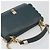 FENDI Canay Chain Shoulder Bag Leather 2way Green Gold Tone 8BT283 - vista 6