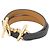 Hermès Hermes Closioir Double Tour Charm-Armband Schwarz Golden