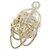 Broche Chanel AB4880 Dourado e Branco