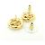 Chanel ABC998 Stecker-Ohrringe Schwarz Weiß Golden - Ansicht 3