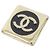 Chanel ABG912 Brosche Schwarz Gold Golden
