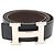 Hermès Cinturón Hermes H-Belt con hebilla H Castaño Negro
