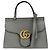 Gucci GG Marmont Animalier Top Handle Leather Medium Braun