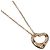 Tiffany & Co. Elsa Peretti Open Heart Pendente 3 Diamanti Oro Rosa 18K e Diamanti 11mm D'oro