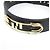 Collana Choker Fendi in pelle di vitello Nero D'oro